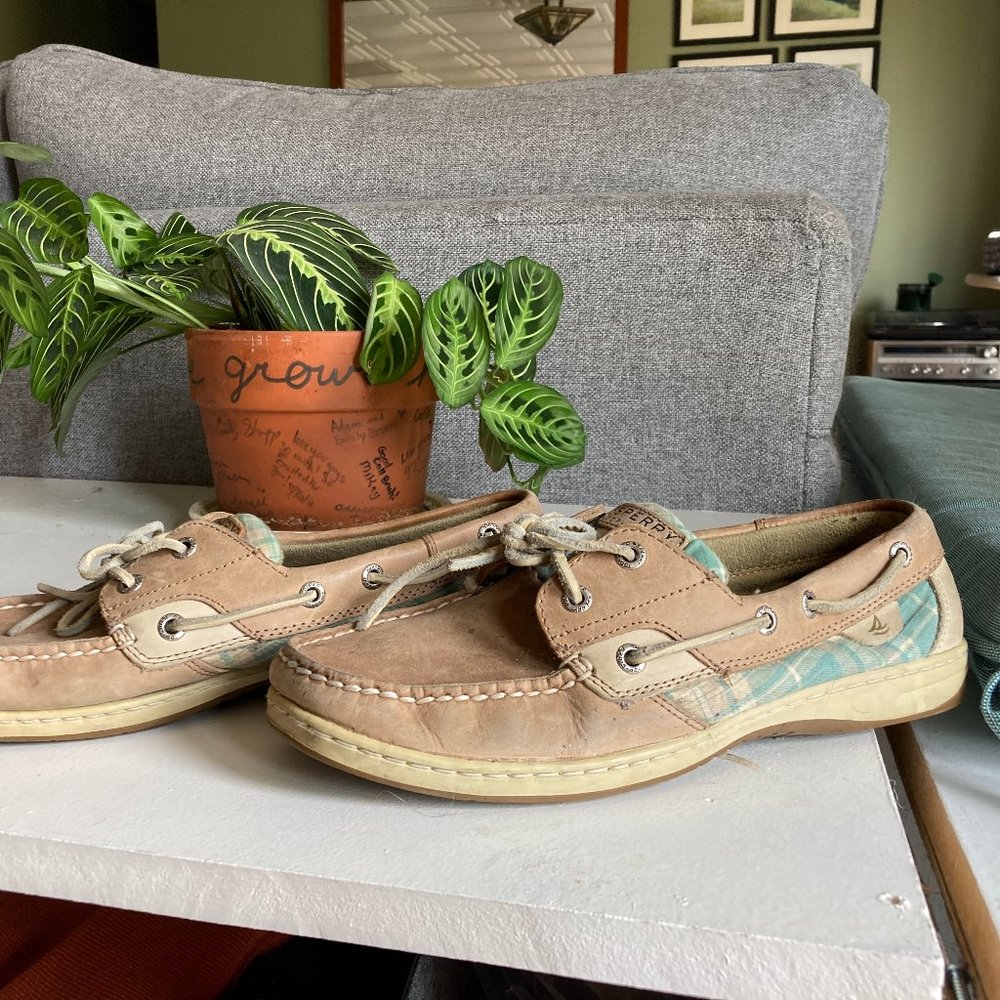 Leather and Plaid Sperry Topsiders